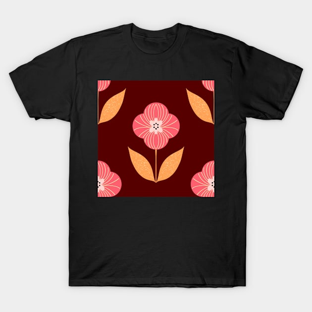 Retro floral pattern T-Shirt by Papergrape